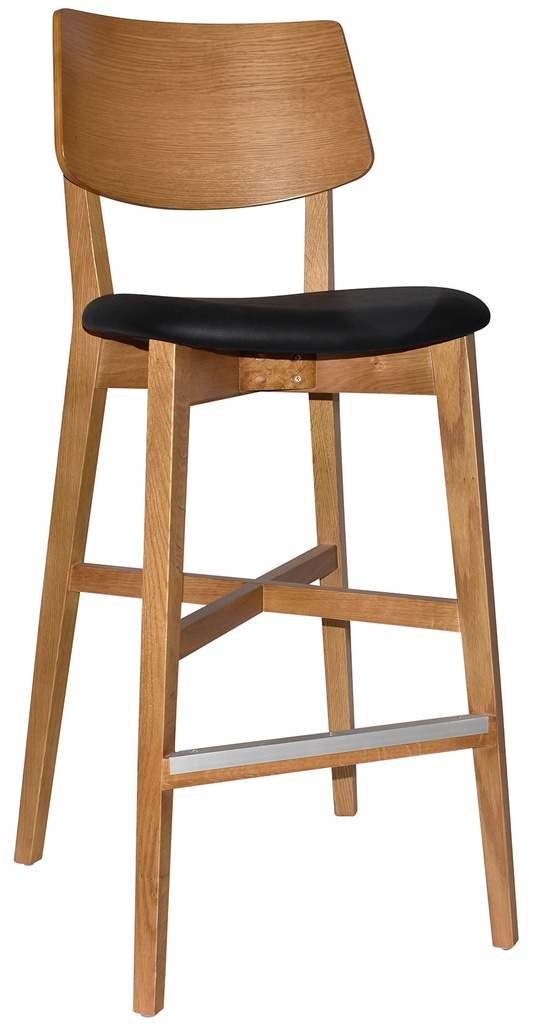 [NF090085 - LOBV] Toorak Timber Bar Stool - Uph Seat | In Stock