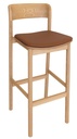 Matilda Timber Barstool with Upholstered Seat
