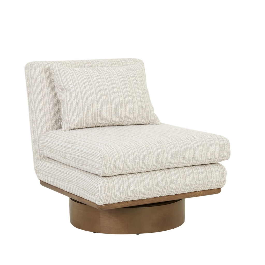 Kennedy Axis Occasional Chair - Stone Slub - Walnut