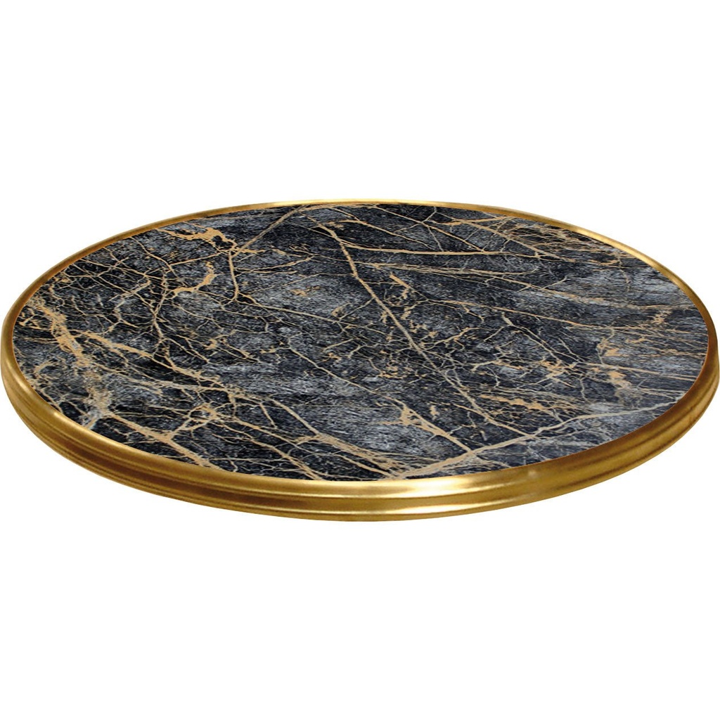 [NF540020 Marble] Werzalit Round Table Tops with Brass Edge