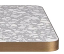 In Stock - Terrazzo Table Top with Aluminium Edge - Venetian Grey