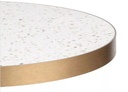 In Stock - Terrazzo Table Top with Aluminium Edge - White Candy