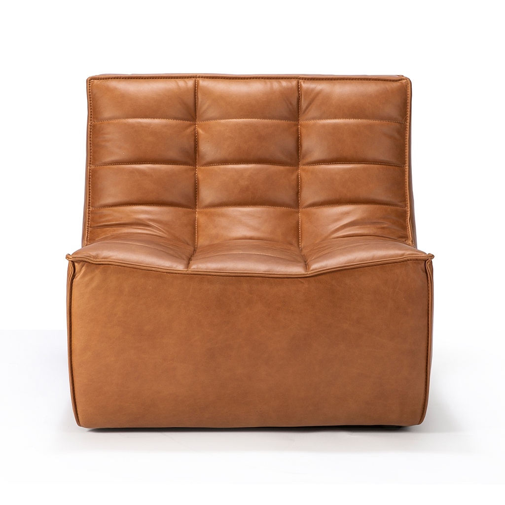 [ETHNICRAFT-SLOUCH-1-SEATER-CENTRE-SOFA-OLD-SADDLE-SOF-ETH-SLCH-1S-OSD] Ethnicraft Slouch 1 Seater Centre Sofa - Old Saddle
