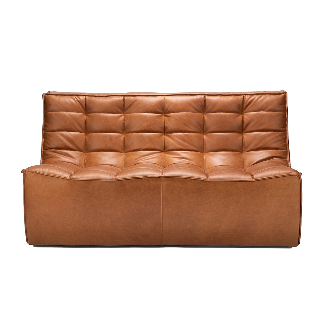 [ETHNICRAFT-SLOUCH-2-SEATER-SOFA-OLD-SADDLE-SOF-ETH-SLCH-2S-OSD] Ethnicraft Slouch 2 Seater Sofa - Old Saddle