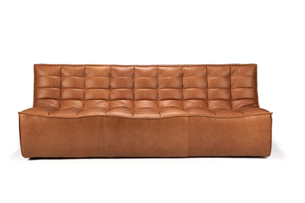 [ETHNICRAFT-SLOUCH-3-SEATER-SOFA-OLD-SADDLE-SOF-ETH-SLCH-3S-OSD] Ethnicraft Slouch 3 Seater Sofa - Old Saddle