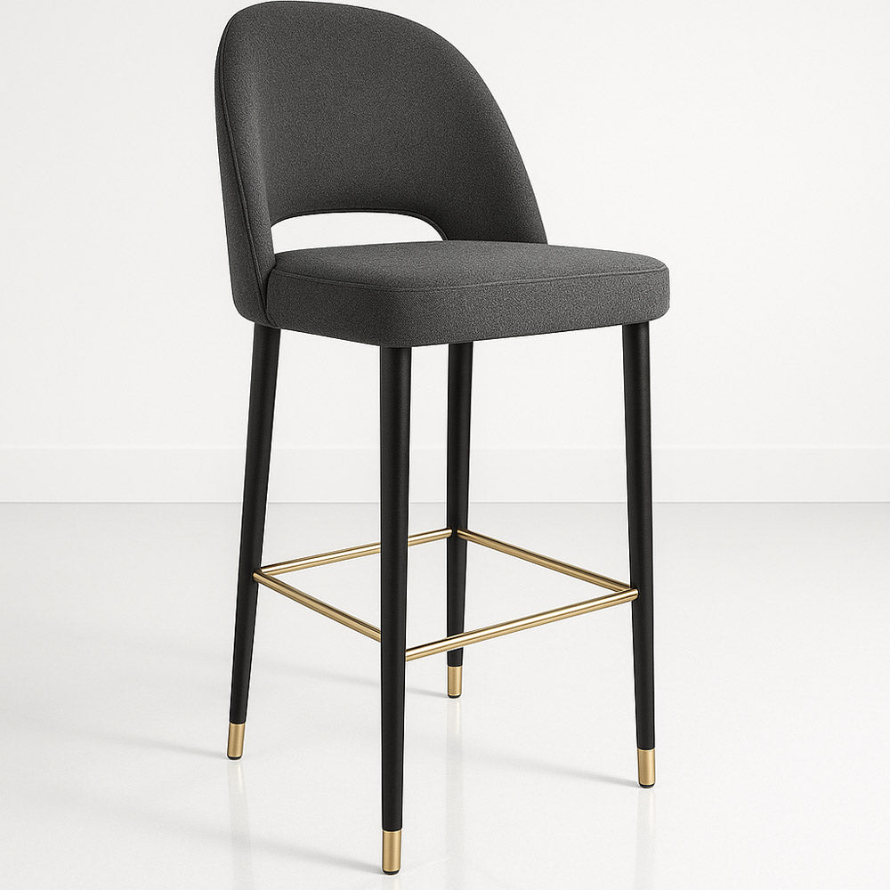 [FL-106-13798-418] Durafurn Semifreddo Stool with Black Metal 750h Legs