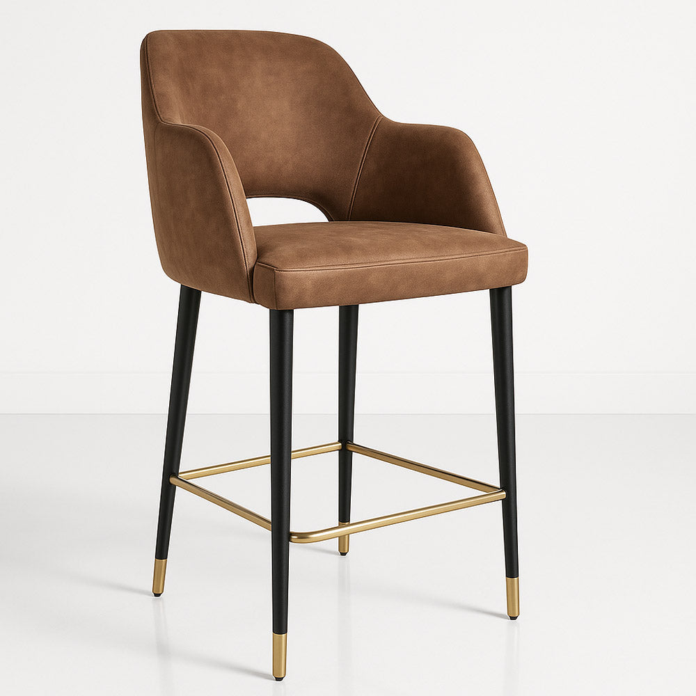 [FL-106-13802-536] Durafurn Sorbet Counter Stool - Black Metal 650h Legs
