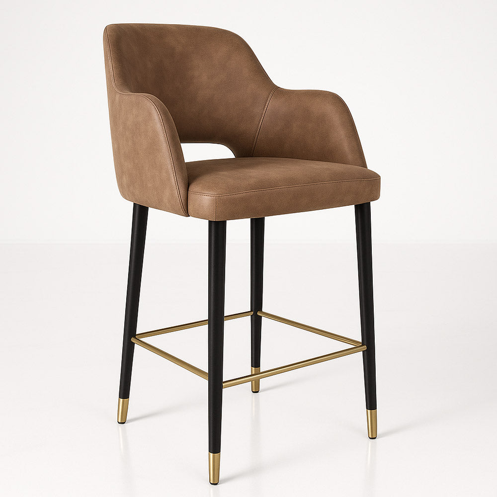 [FL-106-13804-536] Durafurn Sorbet Stool with Black Metal 750h Legs