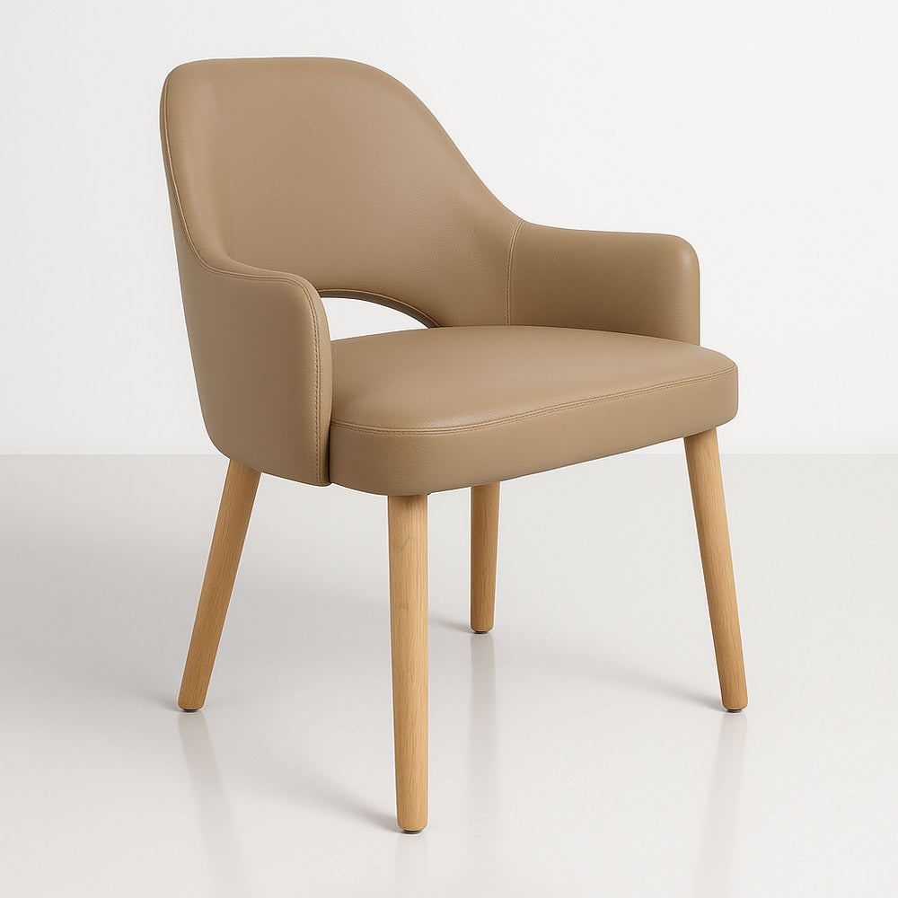[FL-106-13996-420] Durafurn BonBon Armchair - Trojan Oak Legs