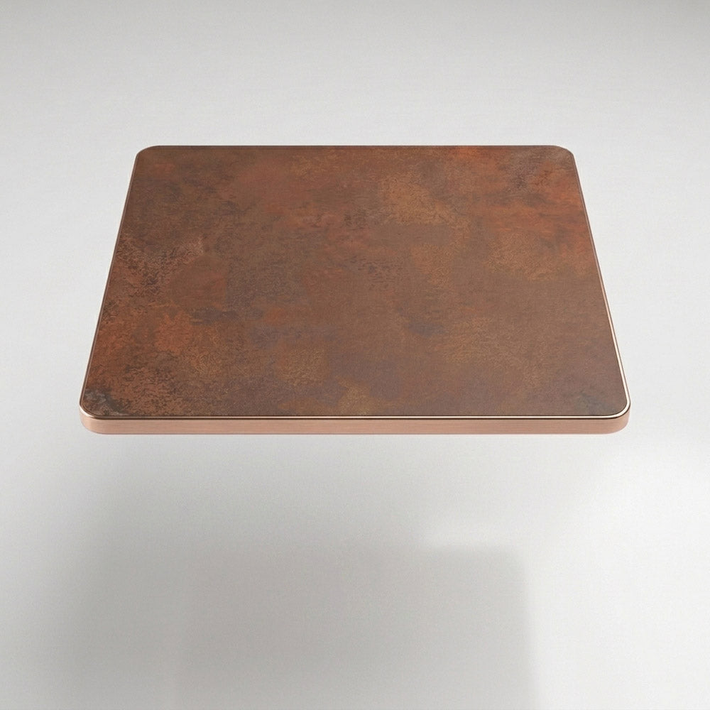 [FL-172-50842] Aluminium Edged Sintered Stone Tabletop - Rust Red