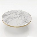 Aluminium Edged Sintered Stone Tabletop - Muse White