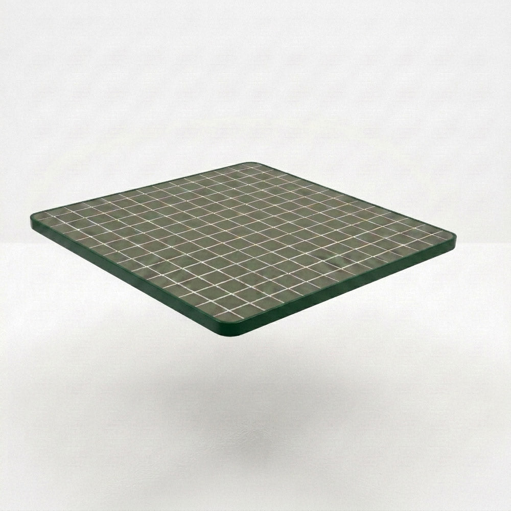 [FL-172-50850] Aluminium Edged Green Mosaic Tabletop