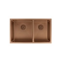 Vita Double Kitchen Sink 760mm – Brushed Copper