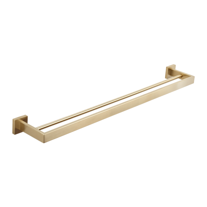 [10322] (D)Vaada Double Towel Rail 760mm - Brushed Brass