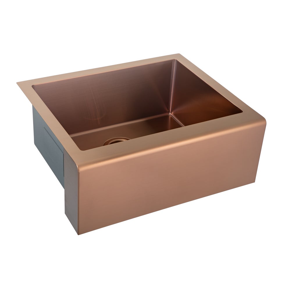 [10735] Belfast Farmhouse Kitchen Sink – Brushed Copper