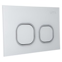 Delta Toilet Button - Glass - White