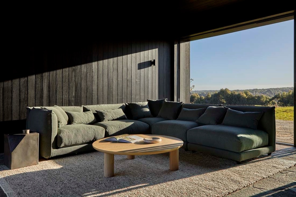 [SOF-FEL-CRES-5S-LHF-3CTR-LARM-RARM-OLF] Felix Crest 5-Seater Left Chaise Sofa - Olive Leaf