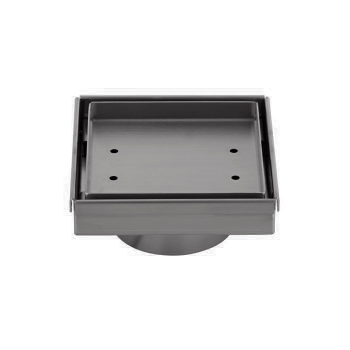 [11571] Pixi Tile Insert Floor Waste 125mm - Brushed Gunmetal