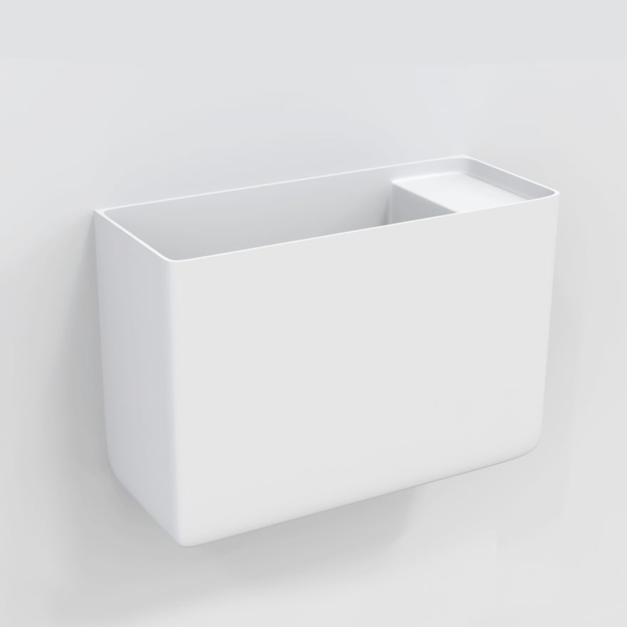 [11658] Capri Mini Wall-Hung Basin - Matte White