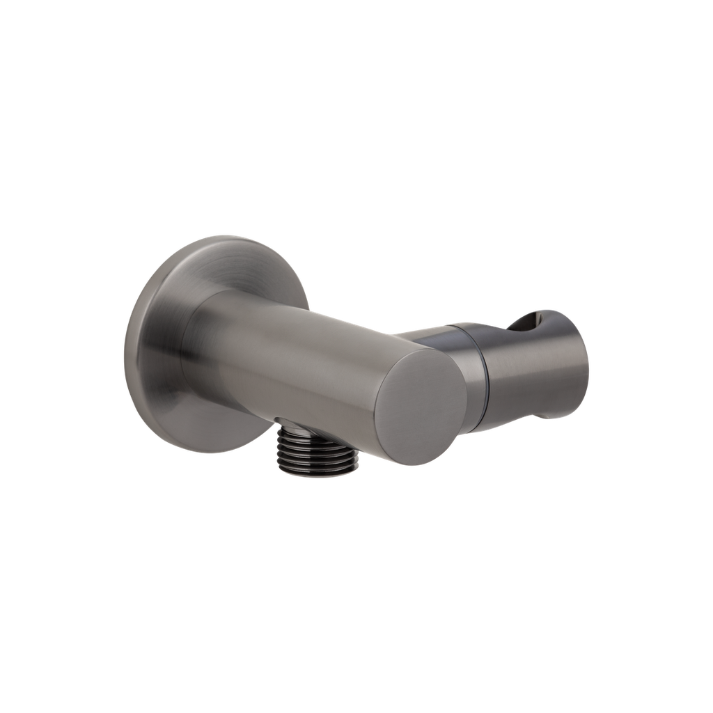 [11709] Adjustable Hand Shower Holder and BP - Brushed Gunmetal