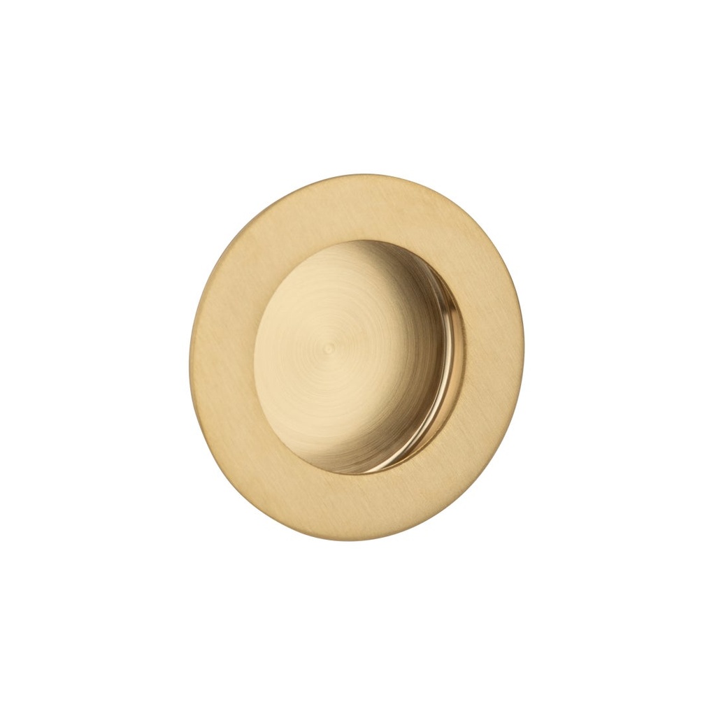 [11853] Atley Flush Pull Round - Brushed Brass