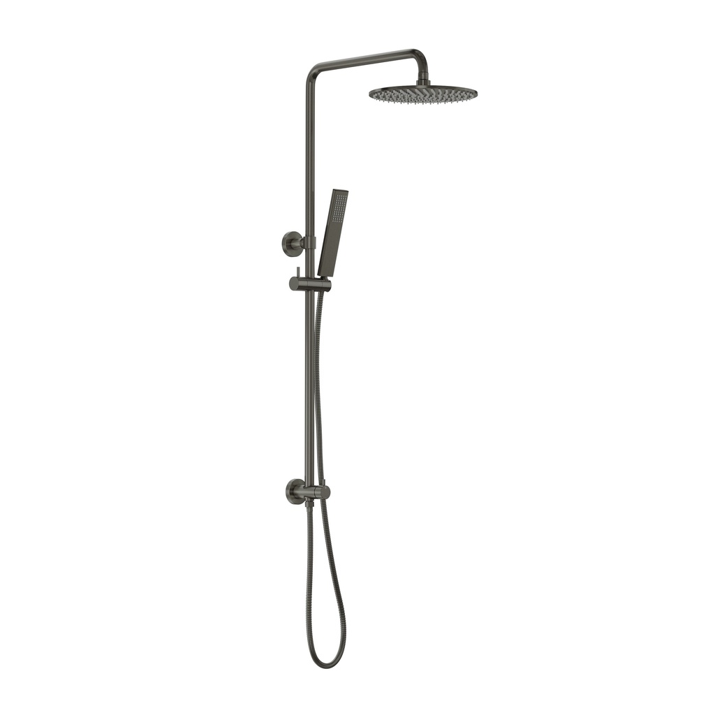 [11860] Finley Shower Rail Set - Brushed Gunmetal