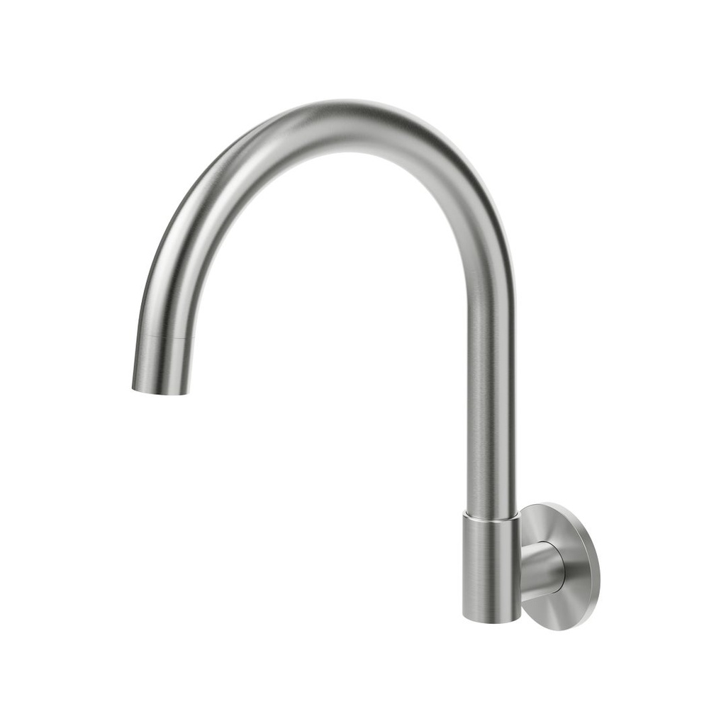 [11938LF] Gooseneck Swivel Wall Mounted Spout - Brushed Nickel