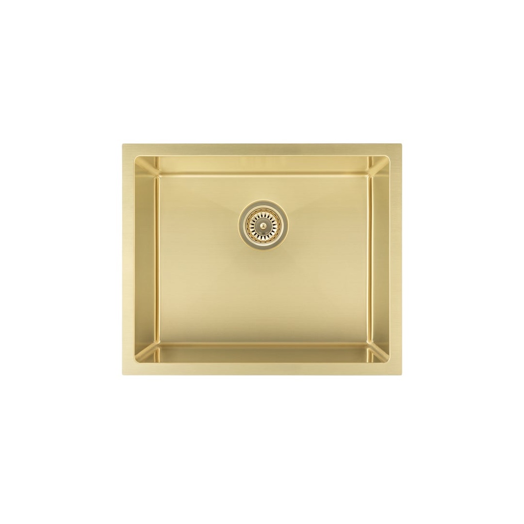 [11948] Seba Single Sink 550mm (Deep) - Brushed Brass
