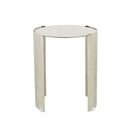 Silas Crescent Side Table - Polished Stainless Steel