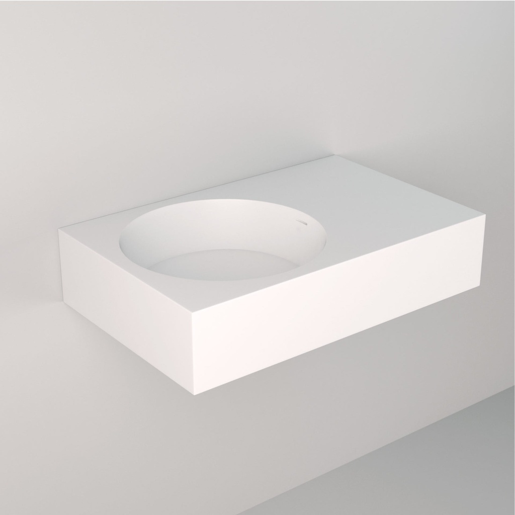 [12178] Coco Wall-Hung Basin - Matte White