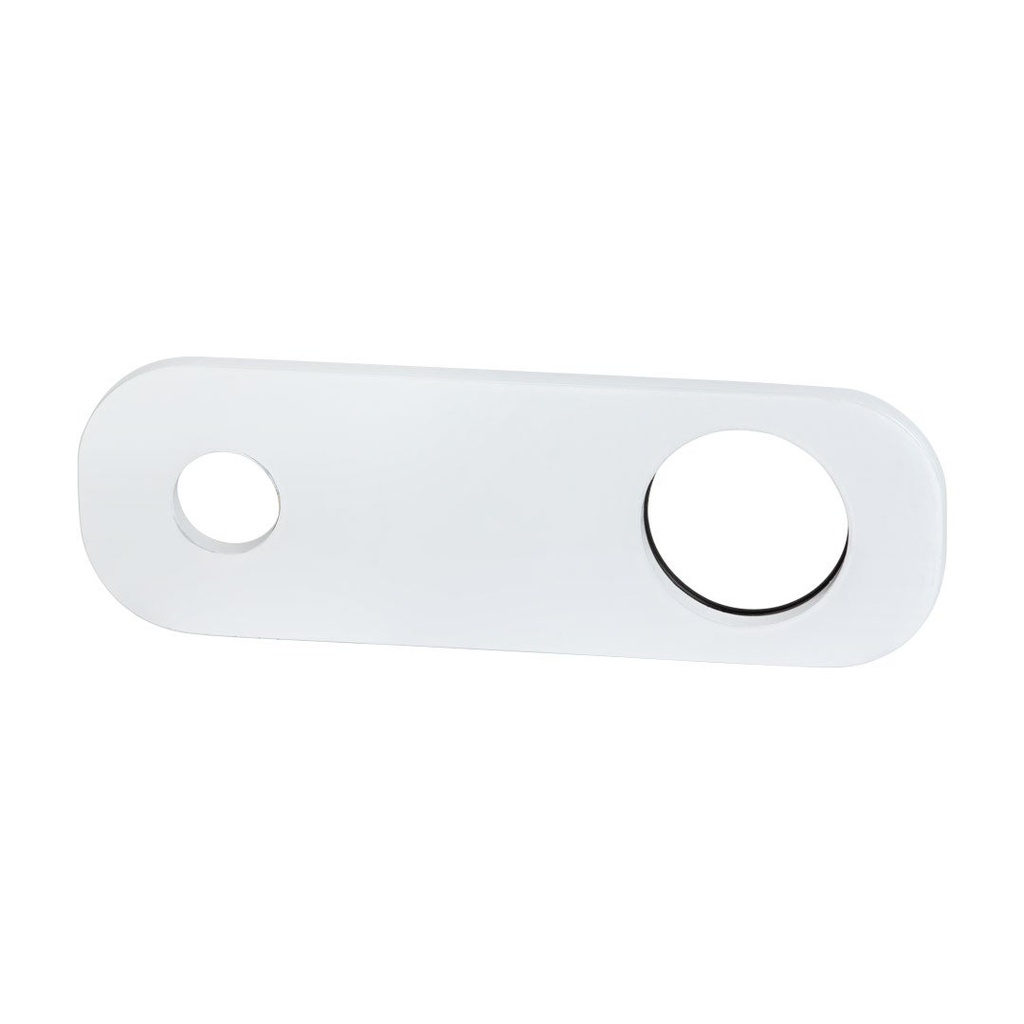 [12316] Rounded Rectangle Mixer & Spout Backplate - Chrome