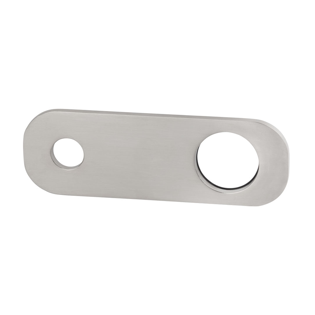 [12318] Rounded Rectangle Mixer &amp;amp; Spout Backplate - Brushed Nickel