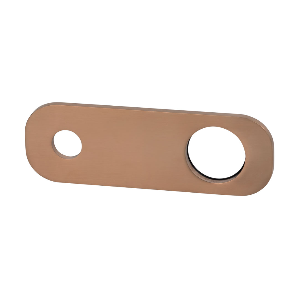[12321] Rounded Rectangle Mixer &amp; Spout Backplate - Brushed Copper