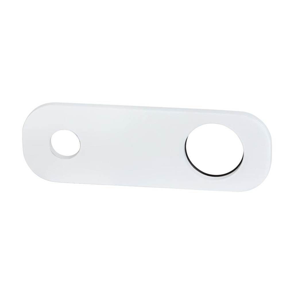 [12322] Rounded Rectangle Mixer & Spout Backplate - White
