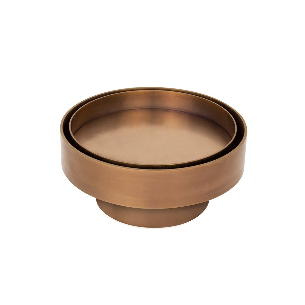 [12352] Pixi Round Tile Insert Floor Waste - Brushed Copper