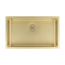 Vari Single Sink 750mm - Brushed Brass w Rack