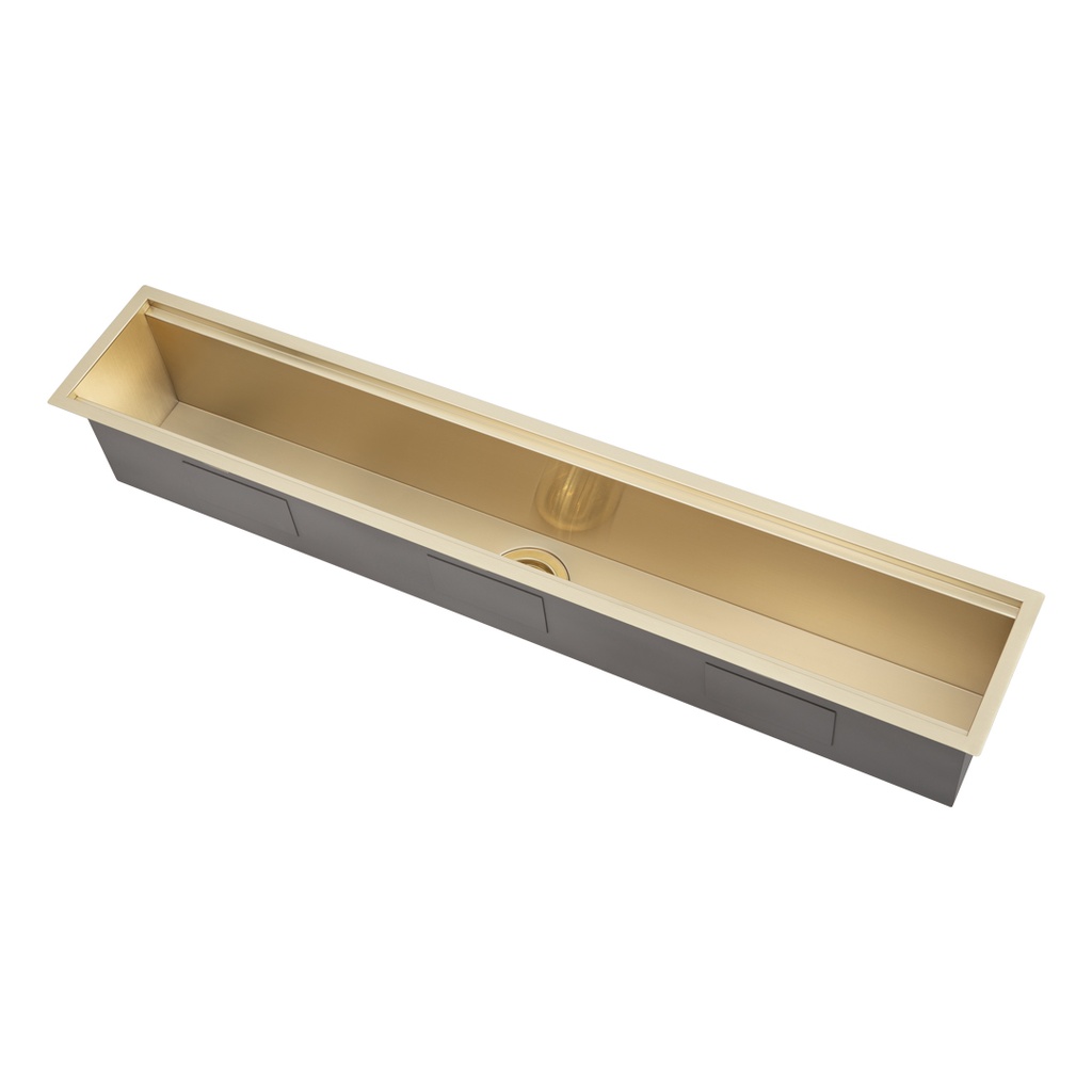 [12412] (D)Kitchen Trough 1240mm - Entertainer Series - Brushed Brass
