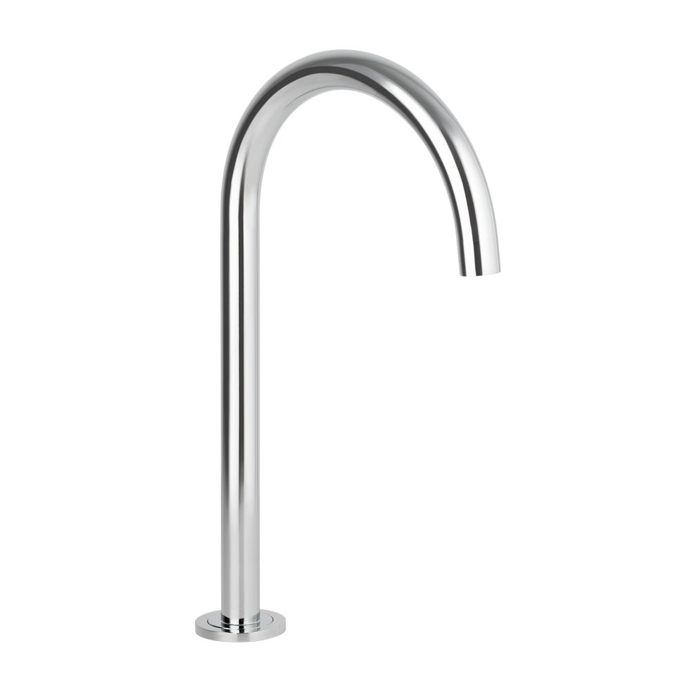 [12453] Gooseneck Bench Mounted Spout - Chrome
