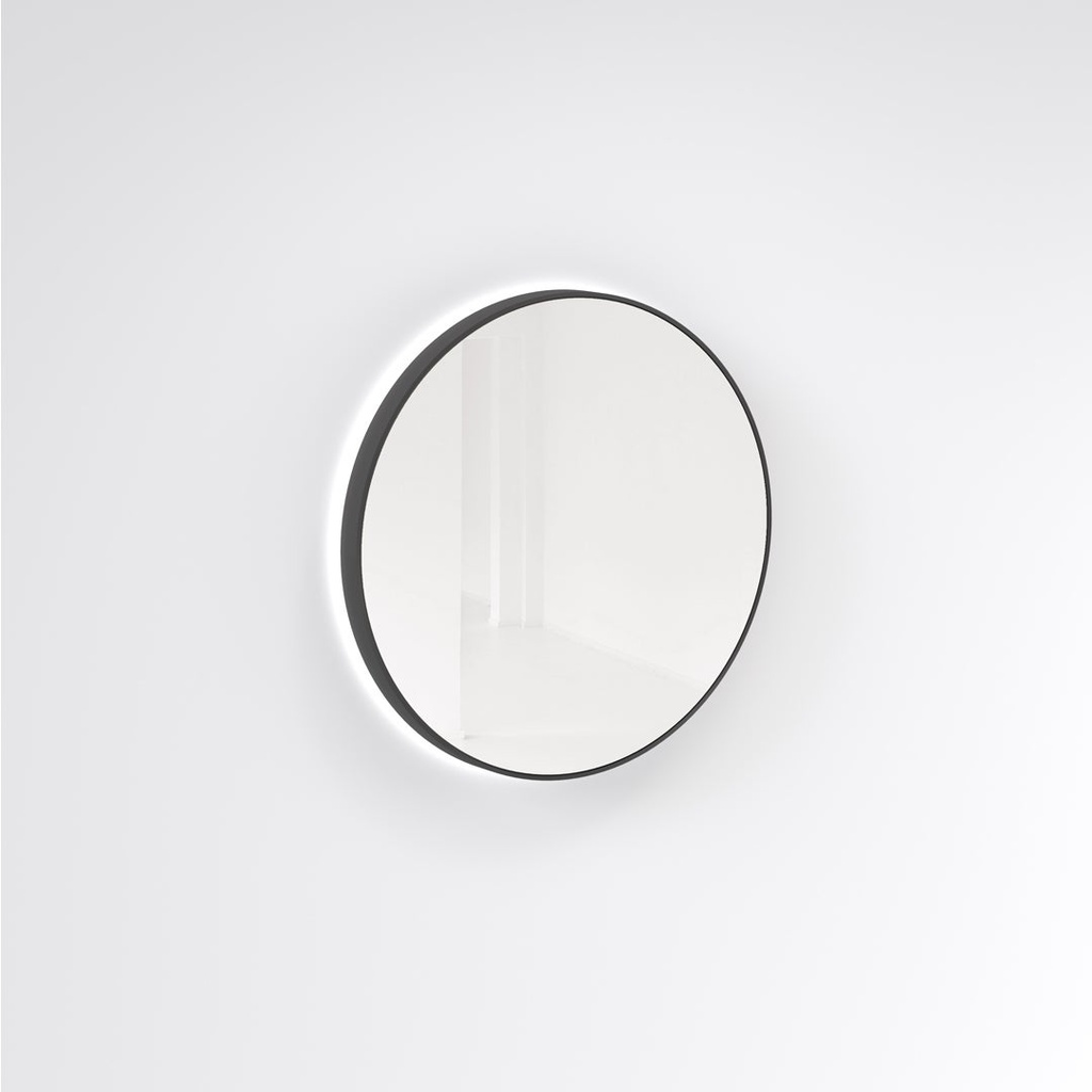 [12553] Saanti Handmade Double Trim LED Mirror 800mm - Matte Black