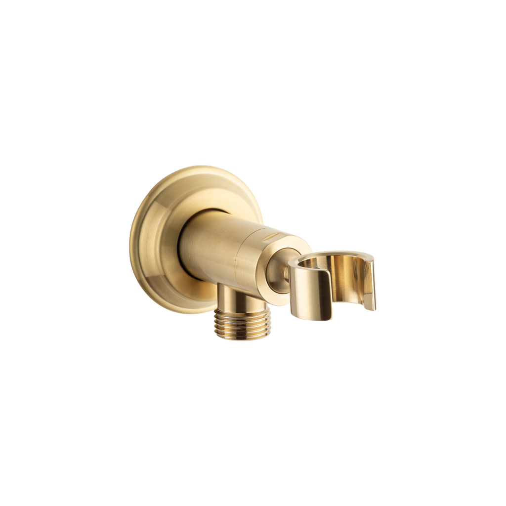 [12651] Kingsley Hand Shower Holder & BP - Brushed Brass