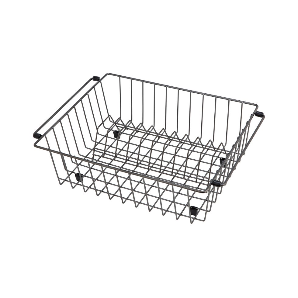 [12874] Bench Top Dish Rack - Brushed Gunmetal
