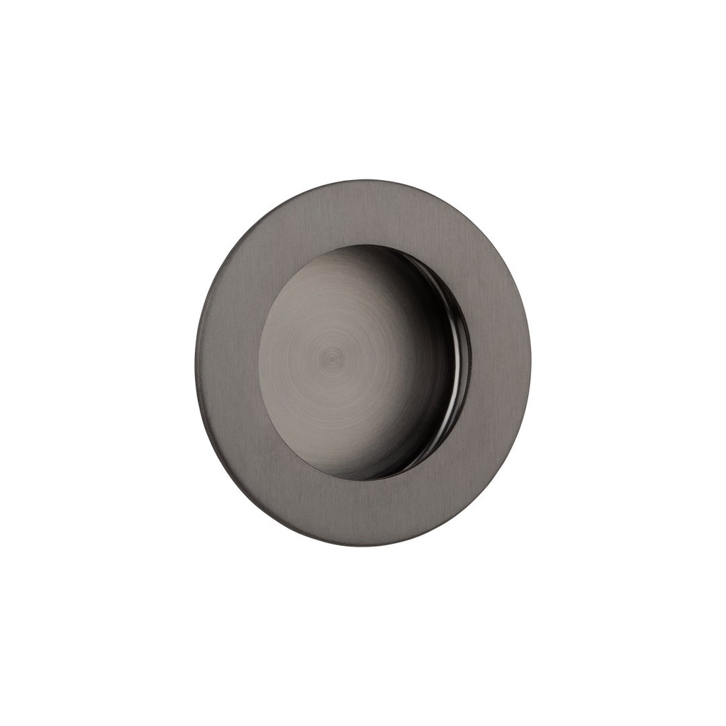 [12996] Atley Flush Pull Round - Brushed Gunmetal