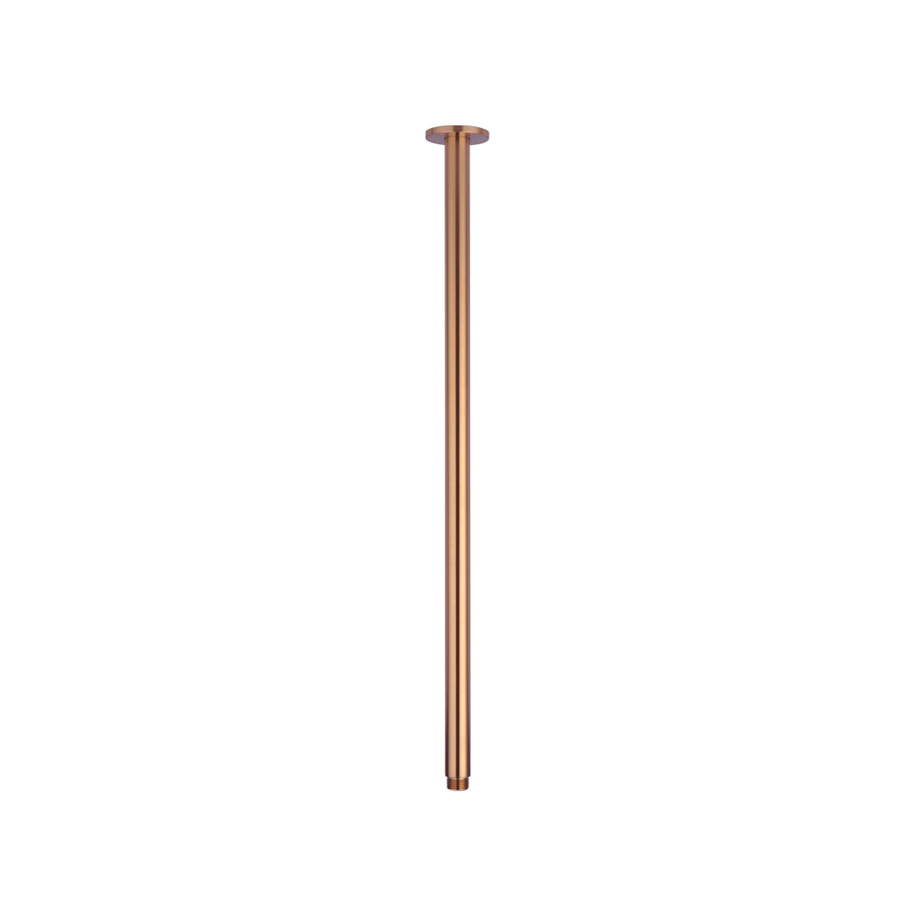 Shower Dropper Extended Round 600mm - Brushed Copper