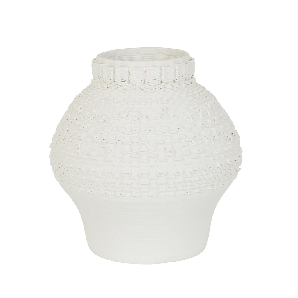 [FORME-WEAVE-VASE-IVORY-DEC-FOM-WVE-VASE] Forme Weave Vase - Ivory