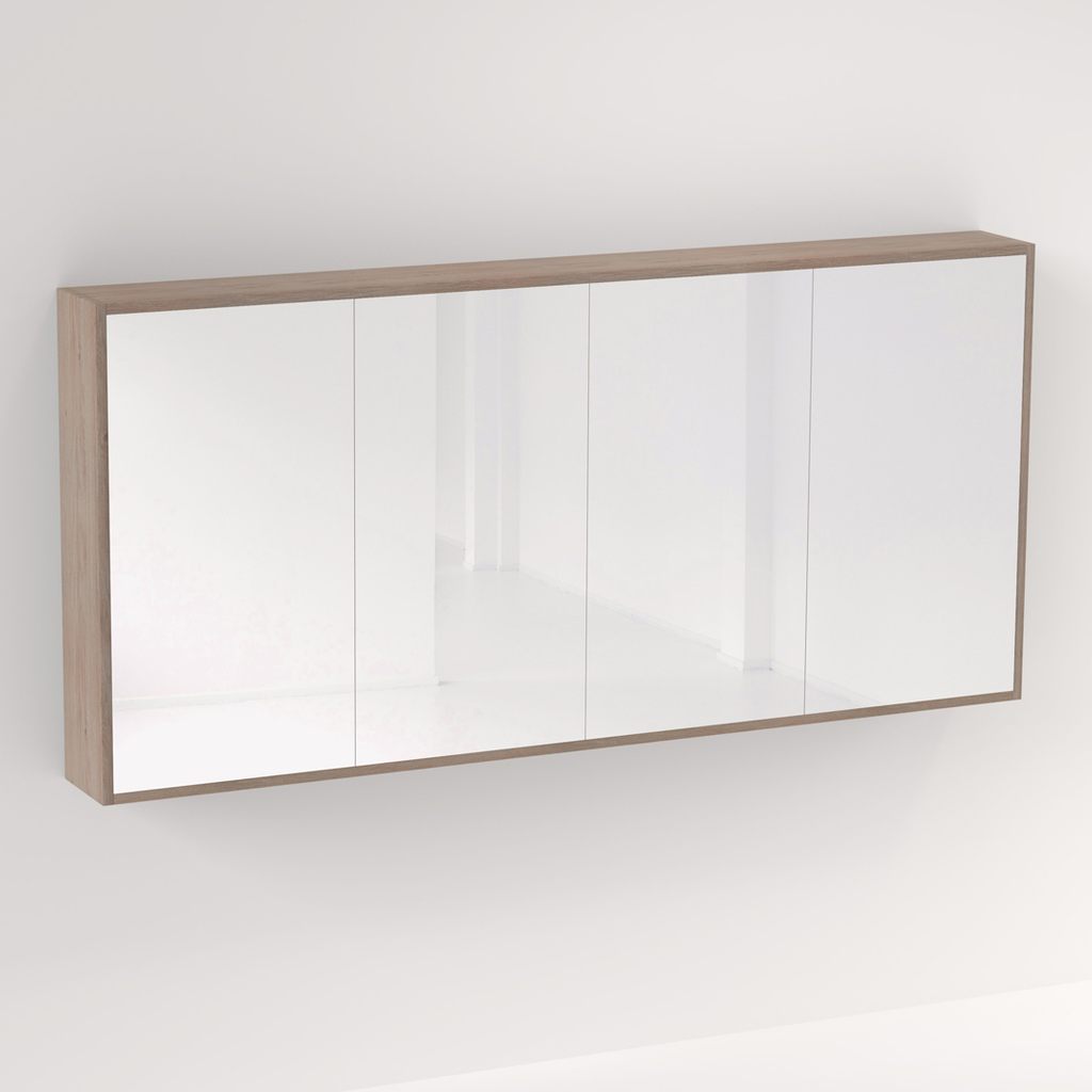 [13255] Myra 4-Door Mirror Cabinet 1692mm - Pure Oak