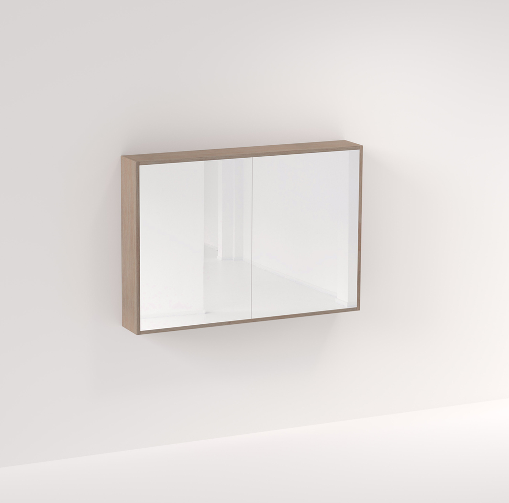 [13276] Myra 2-Door Mirror Cabinet 1164mm - Pure Oak