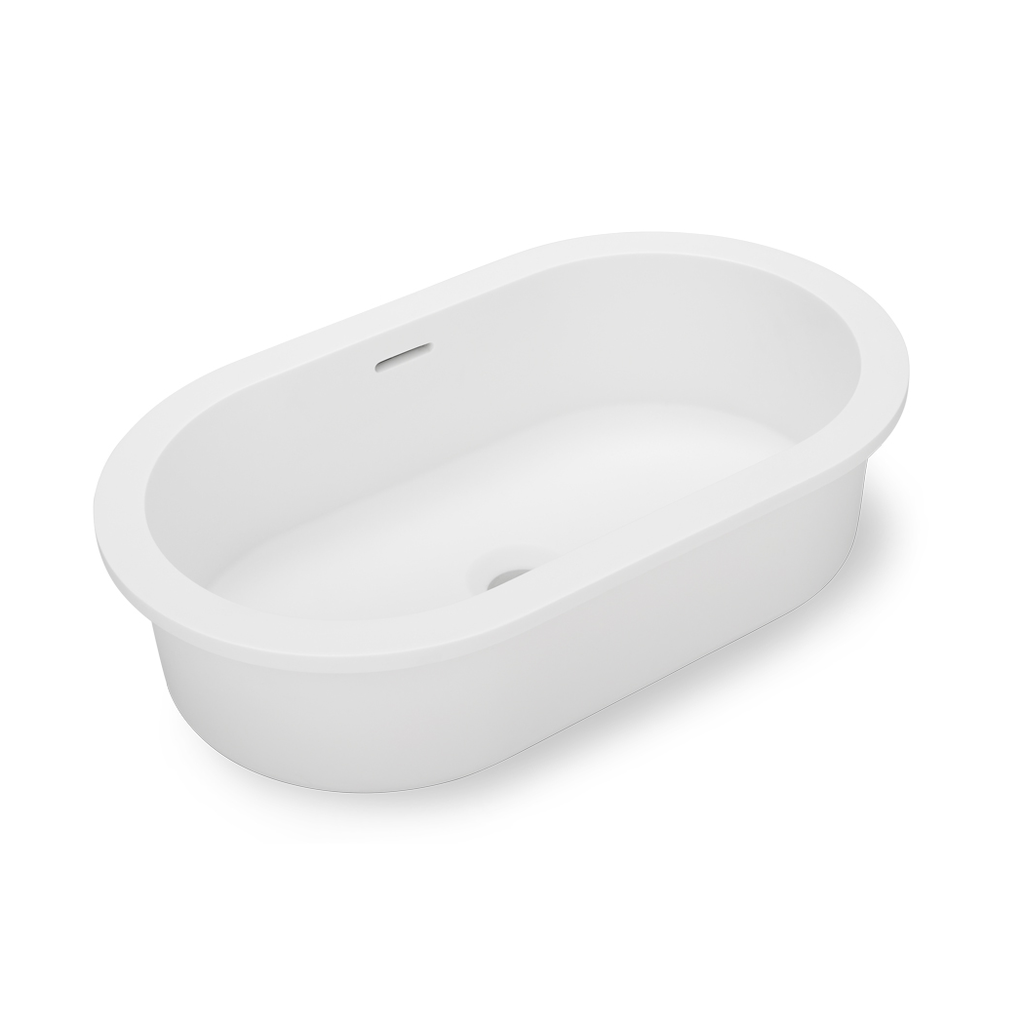 [14147] Zuri Undercounter Pill Basin 530mm - Matte White