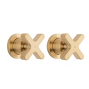Cross Assembly Taps - Brushed Brass