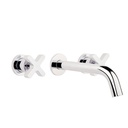 Cross Assembly Taps & Spout Set - Chrome