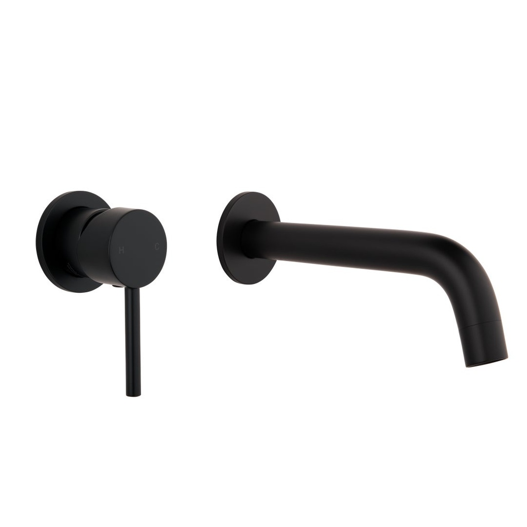 [14276-LF] Elysian Minimal Mixer & Spout Set - Matte Black